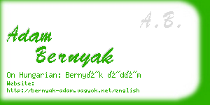 adam bernyak business card